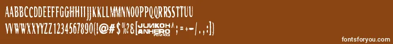 Rgmb6044Str Font – White Fonts on Brown Background