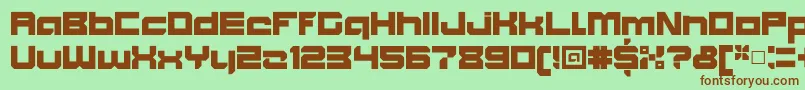 BlockoutClosedultra Font – Brown Fonts on Green Background