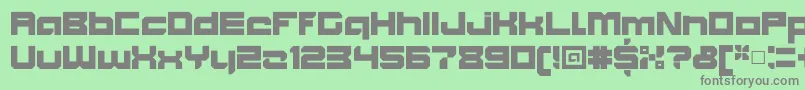 Шрифт BlockoutClosedultra – серые шрифты на зелёном фоне