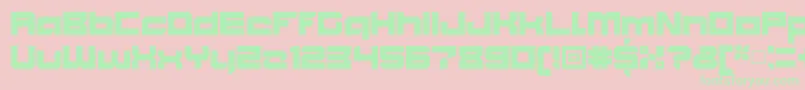 Fonte BlockoutClosedultra – fontes verdes em um fundo rosa