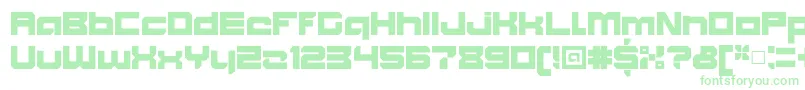 Fonte BlockoutClosedultra – fontes verdes em um fundo branco