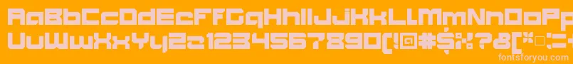 Шрифт BlockoutClosedultra – розовые шрифты на оранжевом фоне