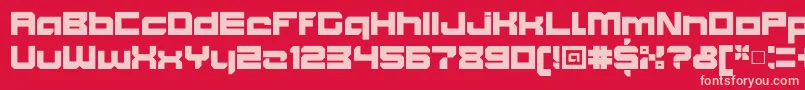 BlockoutClosedultra Font – Pink Fonts on Red Background