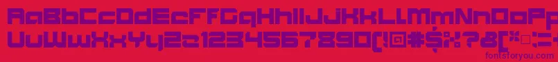 BlockoutClosedultra Font – Purple Fonts on Red Background