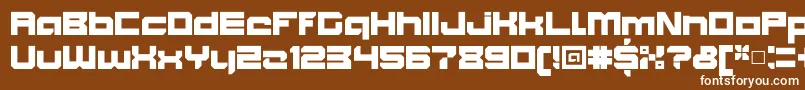 Więcej informacji o czcionce BlockoutClosedultra Czcionka BlockoutClosedultra – białe czcionki na brązowym tle
