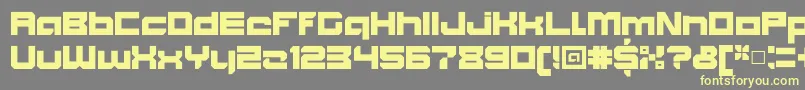 BlockoutClosedultra Font – Yellow Fonts on Gray Background