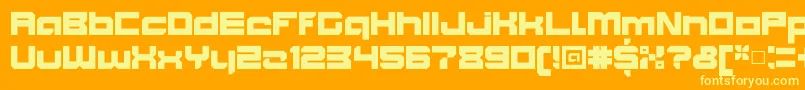 Шрифт BlockoutClosedultra – жёлтые шрифты на оранжевом фоне