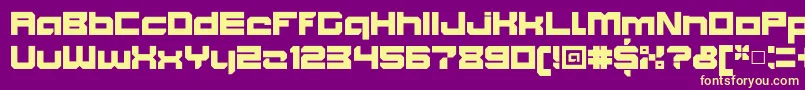 Шрифт BlockoutClosedultra – жёлтые шрифты на фиолетовом фоне