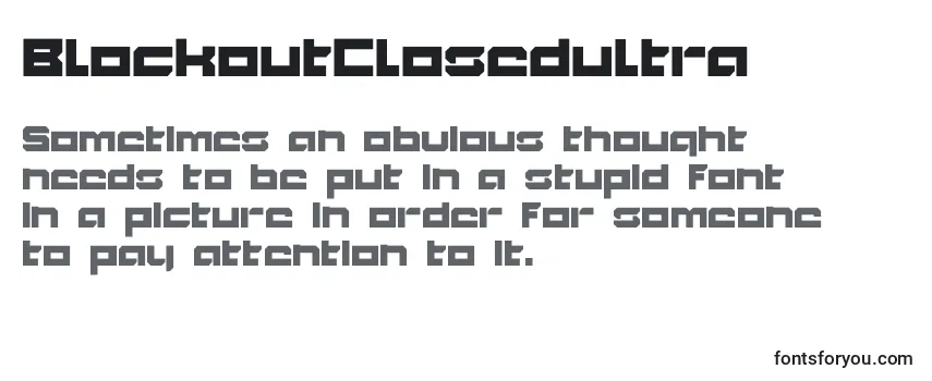 BlockoutClosedultra Font