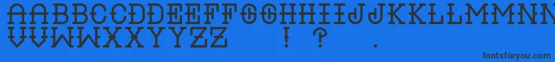 LiquorRegular Font – Black Fonts on Blue Background