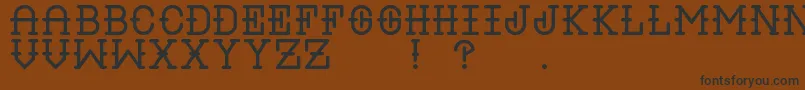 LiquorRegular-Schriftart – Schwarze Schriften auf braunem Hintergrund