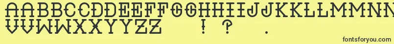 LiquorRegular Font – Black Fonts on Yellow Background