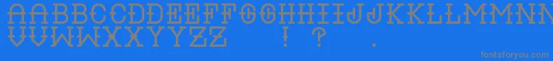 Fonte LiquorRegular – fontes cinzas em um fundo azul