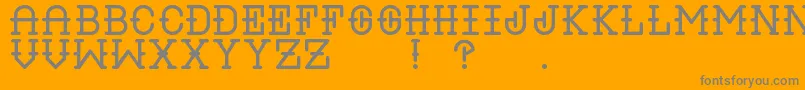 フォントLiquorRegular – オレンジの背景に灰色の文字