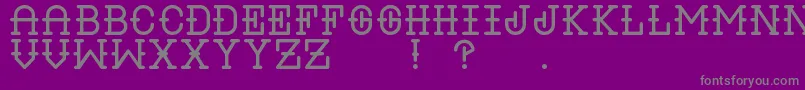 LiquorRegular-Schriftart – Graue Schriften auf violettem Hintergrund