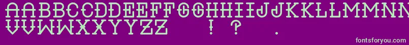 LiquorRegular Font – Green Fonts on Purple Background