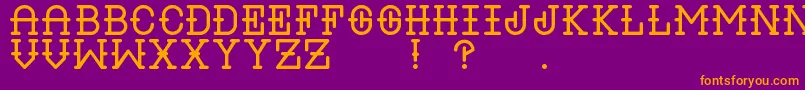 LiquorRegular-Schriftart – Orangefarbene Schriften auf violettem Hintergrund