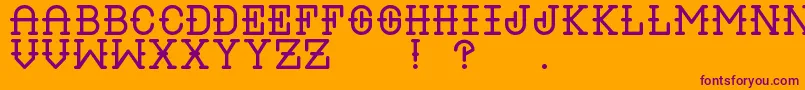 LiquorRegular Font – Purple Fonts on Orange Background