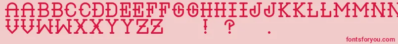 LiquorRegular-Schriftart – Rote Schriften auf rosa Hintergrund