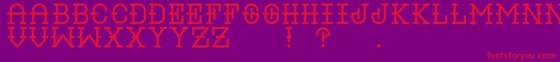 LiquorRegular-Schriftart – Rote Schriften auf violettem Hintergrund