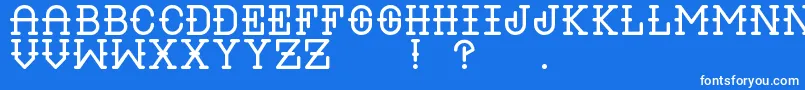 LiquorRegular Font – White Fonts on Blue Background