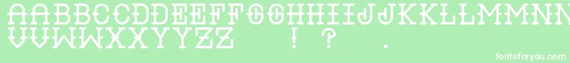 Weitere Informationen zur LiquorRegular-Schriftart LiquorRegular-Schriftart – Weiße Schriften auf grünem Hintergrund