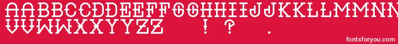 LiquorRegular Font – White Fonts on Red Background