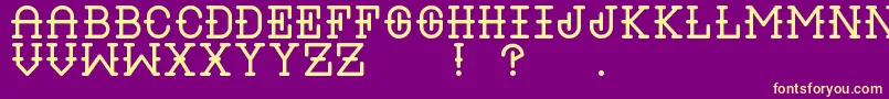 Więcej informacji o czcionce LiquorRegular Czcionka LiquorRegular – żółte czcionki na fioletowym tle