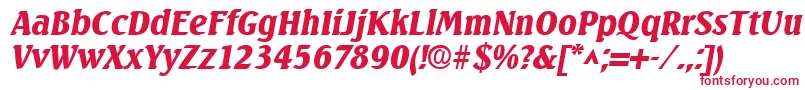 SeagullBoldItalic Font – Red Fonts on White Background