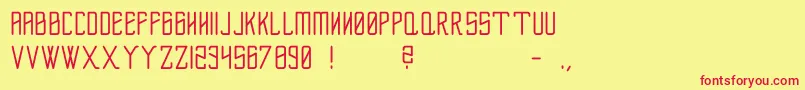 FlexusRegular Font – Red Fonts on Yellow Background