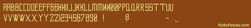FlexusRegular Font – Yellow Fonts on Brown Background