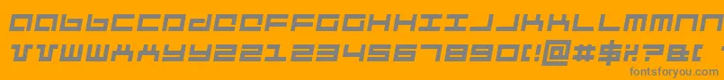 fuente MechaItalic – Fuentes Grises Sobre Fondo Naranja