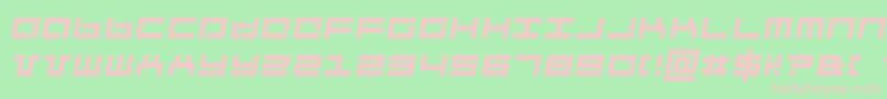 MechaItalic Font – Pink Fonts on Green Background