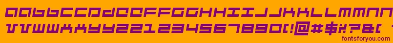 MechaItalic Font – Purple Fonts on Orange Background