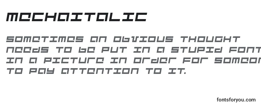 Обзор шрифта MechaItalic