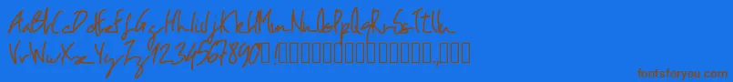En savoir plus sur la police Pwoblique Police Pwoblique – polices brunes sur fond bleu