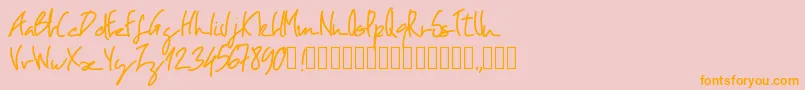 Шрифт Pwoblique – оранжевые шрифты на розовом фоне