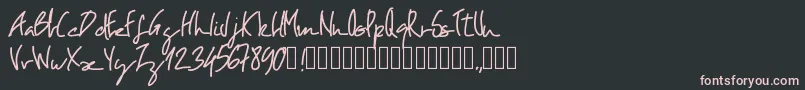 Pwoblique Font – Pink Fonts on Black Background