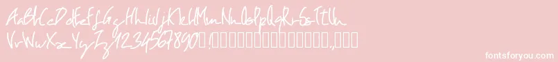 Pwoblique Font – White Fonts on Pink Background