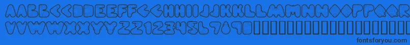 Webpressbold Font – Black Fonts on Blue Background