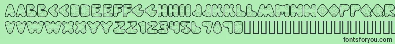 Webpressbold Font – Black Fonts on Green Background