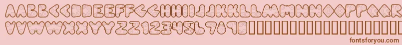Webpressbold Font – Brown Fonts on Pink Background