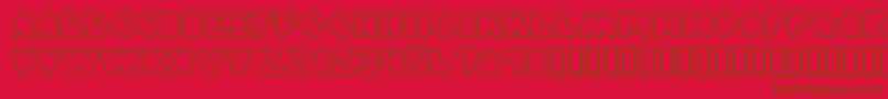 Webpressbold Font – Brown Fonts on Red Background