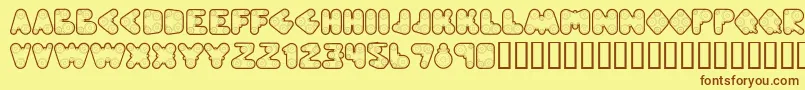 Webpressbold Font – Brown Fonts on Yellow Background