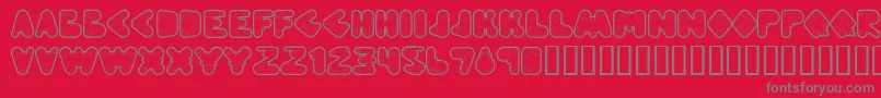 フォントWebpressbold – 赤い背景に灰色の文字