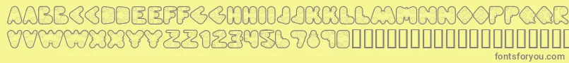 フォントWebpressbold – 黄色の背景に灰色の文字
