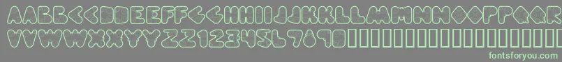 Webpressbold Font – Green Fonts on Gray Background