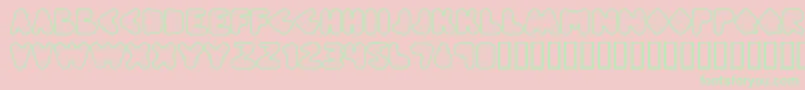 Webpressbold Font – Green Fonts on Pink Background