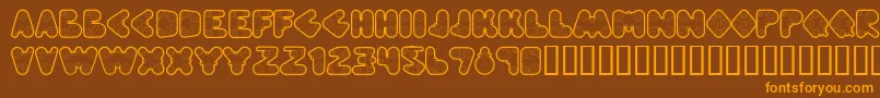 Webpressbold Font – Orange Fonts on Brown Background