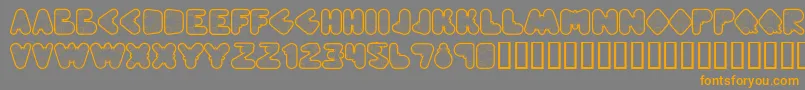 Webpressbold Font – Orange Fonts on Gray Background